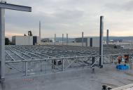 Dodali jsme přes 280 tun ocelových konstrukcí na výstavbu nové budovy Centrální kuchyně v areálu Škoda Auto.